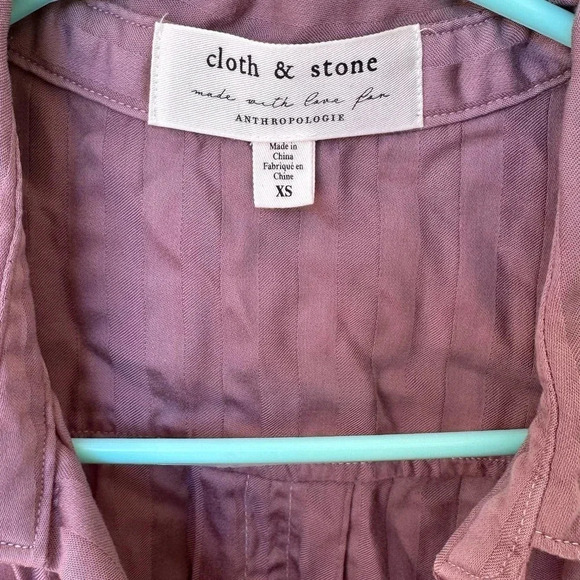 Anthropologie cloth & stone womens long sleeve button down shirt. Size XS - Picture 5 of 7